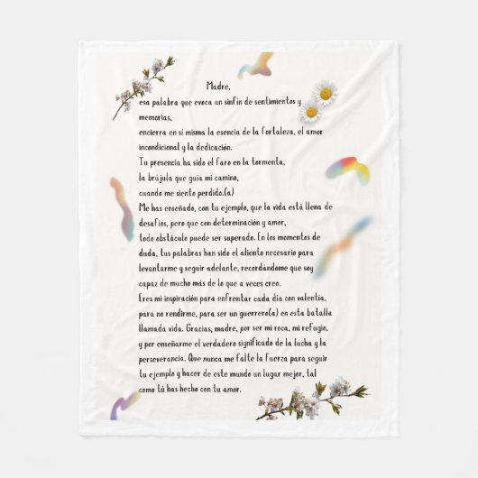 Couverture Polaire "Homenaje a Mamá" (Devant)