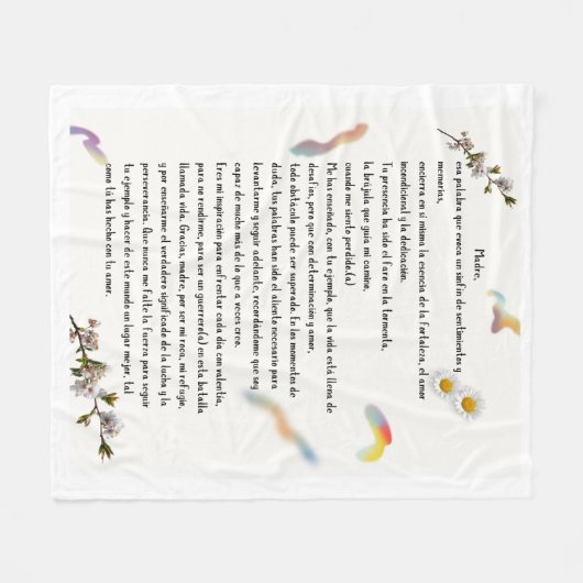 Couverture Polaire "Homenaje a Mamá" (Devant (Horizontal))