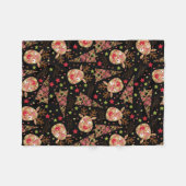 Couverture Polaire Homespun Joyeux Motif de Noël (Devant (Horizontal))