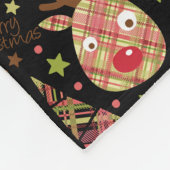 Couverture Polaire Homespun Joyeux Motif de Noël (Coin)