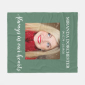 Couverture Polaire Hommage commémoratif aux photos vertes (Devant (Horizontal))