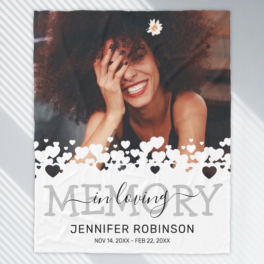 Couverture Polaire Hommage photo Memorial Keepsaké