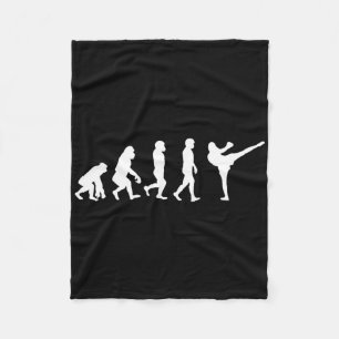 Couverture Polaire Homme drôle singe gorille évolution karaté boxe Ki