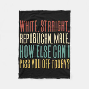 Couverture Polaire Homme républicain blanc hétérosexuel