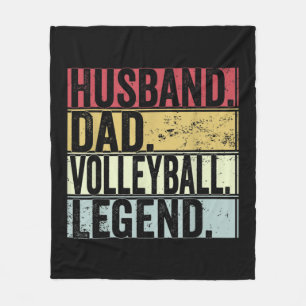 Couverture Polaire Homme Vintage mari papa volleyball Legend Fun Fat