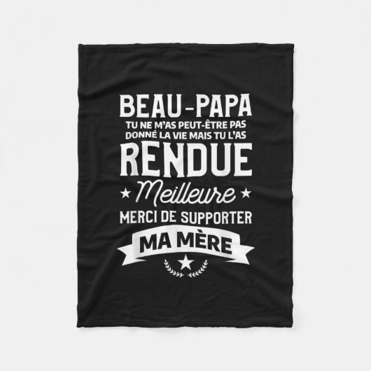 Couverture Polaire Hommes Beaux Enfants Fils Fille Citation Pour Un (Devant)