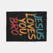 Couverture Polaire Hommes Jésus Vous Aimez Bro Christian Garçon Dieu  (Devant (Horizontal))