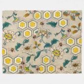 COUVERTURE POLAIRE HONEY BEEHES, BEEHIVES, PRINTEMPS FLEURS BEEKEEPER (Devant (Horizontal))