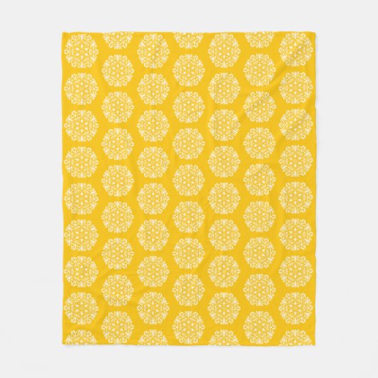 Couverture Polaire Honey Mandala (Devant)