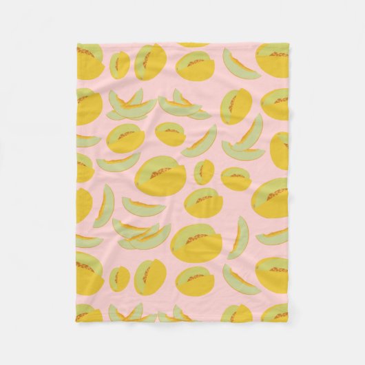 Couverture Polaire Honeydew Melons Motif de fruits (Devant)