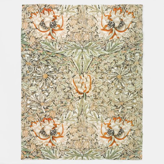 Couverture Polaire Honeysuckle, William Morris (Devant)