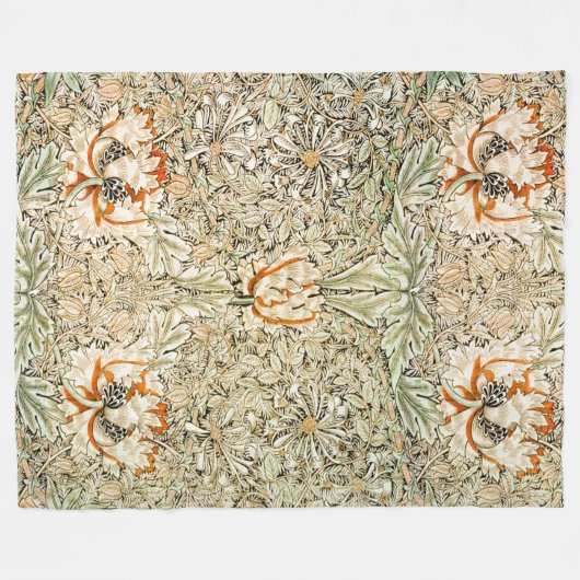 Couverture Polaire Honeysuckle, William Morris (Devant (Horizontal))