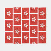 Couverture Polaire HONG KONG FLAG élégant (Devant (Horizontal))