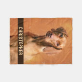 Couverture Polaire Hongrois Vizsla Dog Ajouter un nom (Devant (Horizontal))