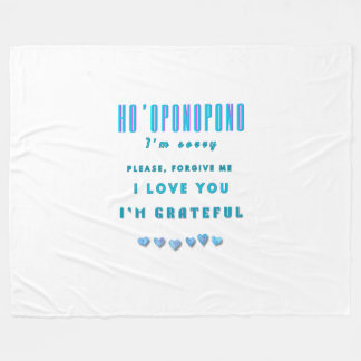 Couverture Polaire Ho'oponopono Mantra de guérison - Bleu clair Spiri