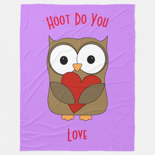 Couverture Polaire Hoot t'aimes-tu (Devant)