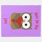 Couverture Polaire Hoot t'aimes-tu (Devant (Horizontal))