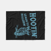 Couverture Polaire Hootin' Mène À Hollerin' Funny Owl (Devant (Horizontal))