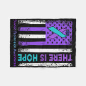 Couverture Polaire Hope American Flag Suicide Prevention Awa (Devant (Horizontal))