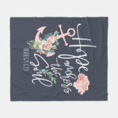 Couverture Polaire Hope Ancres L'âme Floral Religieux (Devant (Horizontal))