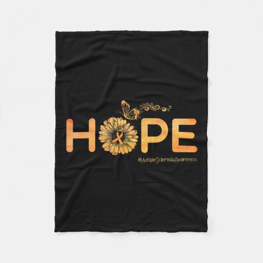 Couverture Polaire Hope Butterfly Multiple Sclerosis Cadeaux de sensi (Devant)