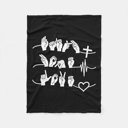 Couverture Polaire Hope Love - Religion chrétienne Heartbeat Cross He (Devant)