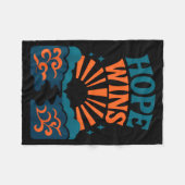 Couverture Polaire Hope Wins Romans 15_13 Sunrise Ocean Christian (Devant (Horizontal))