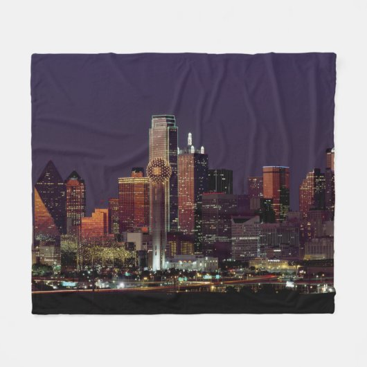 Couverture Polaire Horizon de Dallas la nuit (Devant (Horizontal))