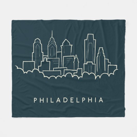 Couverture Polaire Horizon de Philadelphie Pennsylvanie (Devant (Horizontal))