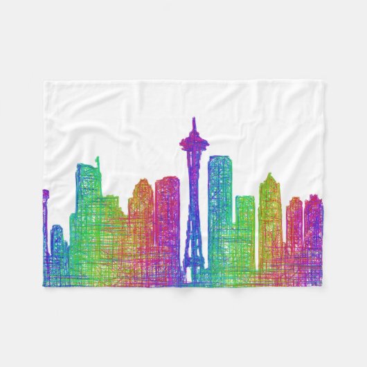 Couverture Polaire Horizon de Seattle (Devant (Horizontal))