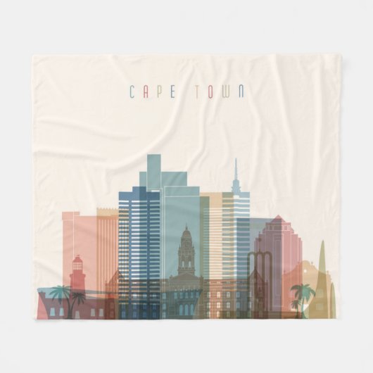 Couverture Polaire Horizon de ville de Cape Town, Afrique | (Devant (Horizontal))