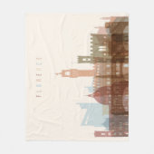 Couverture Polaire Horizon de ville de Florence, Italie | (Devant)