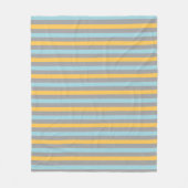 Couverture Polaire Horizontale Turquoise, Gris et Jaune (Devant)