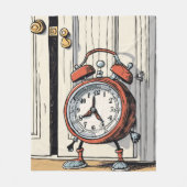 Couverture Polaire Horloge d'alarme pivotante - Porte Whimsical (Devant)
