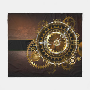 Couverture Polaire Horloge Steampunk avec des engrenages anciens