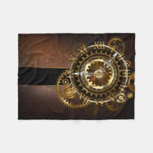 Couverture Polaire Horloge Steampunk avec des engrenages anciens