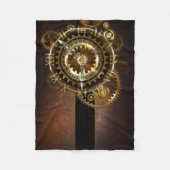 Couverture Polaire Horloge Steampunk avec des engrenages anciens (Devant)