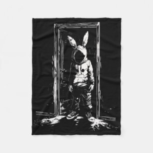 Couverture Polaire Horreur Lapin Masque Homme Rabbit Alt Goth Slasher