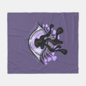 Couverture Polaire Horreur Oeil Goe Déplaisant Bizarre Violet (Devant (Horizontal))