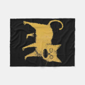 Couverture Polaire Horrible chat japonais drôle (Devant (Horizontal))