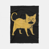 Couverture Polaire Horrible chat japonais drôle (Devant)