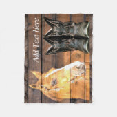 Couverture Polaire Horse Cowboy Boots Rustic Barque (Devant)