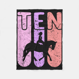 Couverture Polaire Horse Girl 10e Anniversaire Équitation