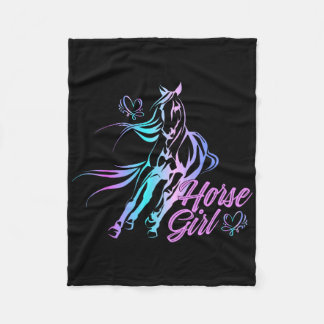 Couverture Polaire Horse Girl Equestrier Rider Dit Horseback Ridin