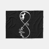 Couverture Polaire Horse Infinity Symbole Amour Cheval Équitation (Devant (Horizontal))