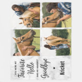 Couverture Polaire Horse Memorial Equestrian Keepsaké Photo Collage (Devant)