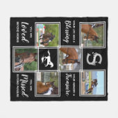 Couverture Polaire Horse Memorial Pet Loss 6 Photo Collage (Devant (Horizontal))
