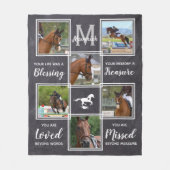 Couverture Polaire Horse Memorial Unique Photo Collage (Devant)