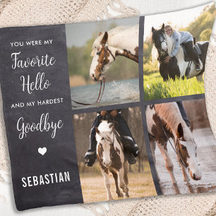 Couverture Polaire Horse Pet Memorial 4 Photo Collage