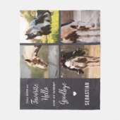 Couverture Polaire Horse Pet Memorial 4 Photo Collage (Devant)